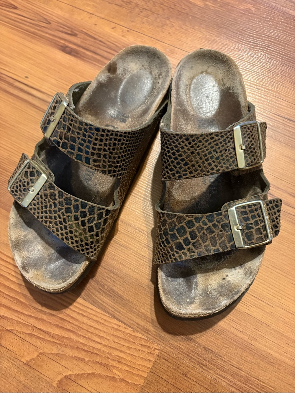 Birkenstock Arizona Python Snakeskin Embossed Sandals - Picture 2 of 5